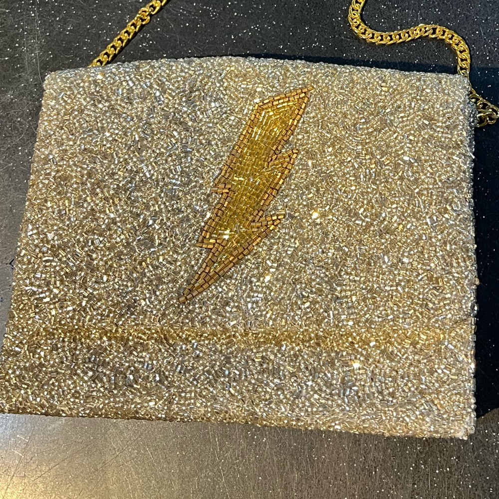 Tiana NY Beaded Evening Clutch with Chain